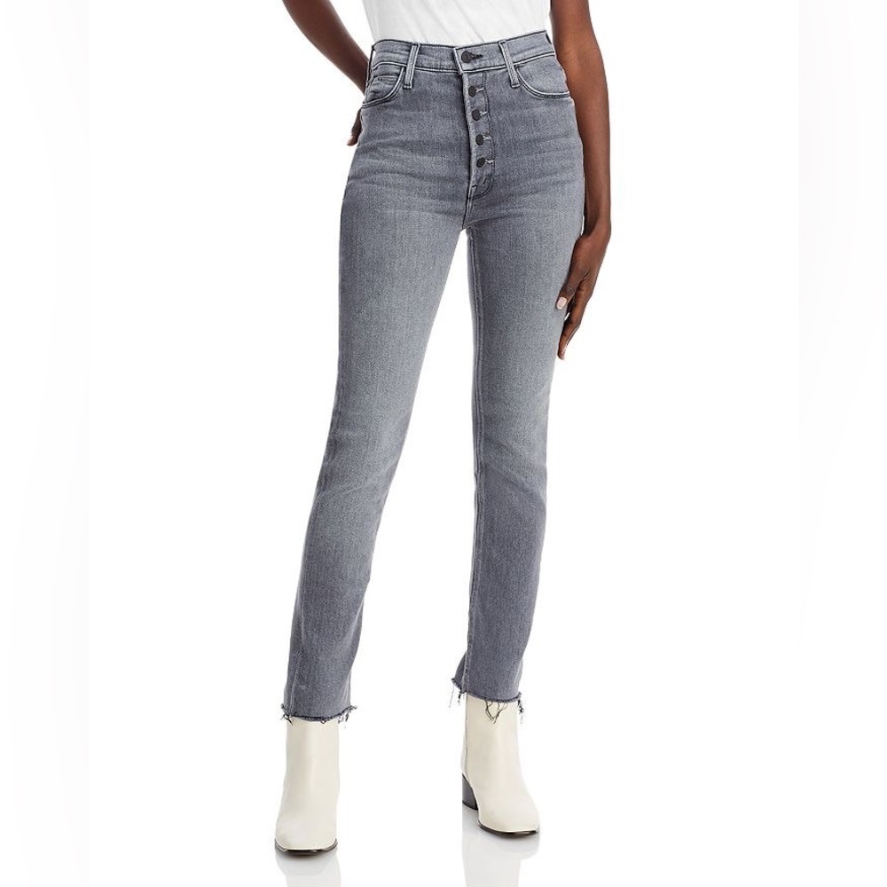 MOTHER Gray Ankle & Cropped Jeans